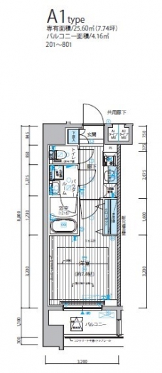 メインステージ錦糸町IXの間取り図