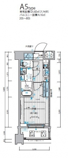 メインステージ錦糸町IXの間取り図