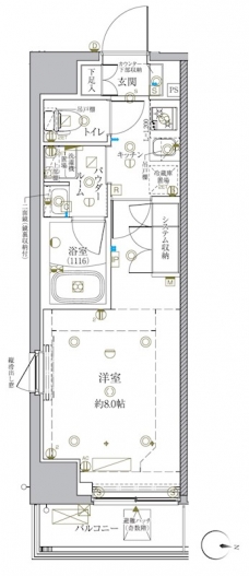 クレイシア新宿中落合の間取り図