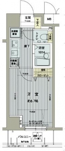 メインステージ西新宿の間取り図