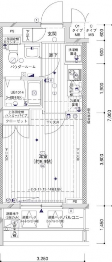 メインステージ両国の間取り図