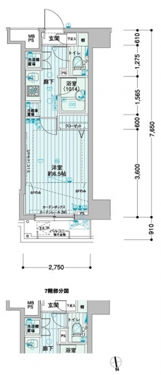 メインステージ浜松町の間取り図