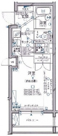 パレステュディオ新宿御苑駅前の間取り図