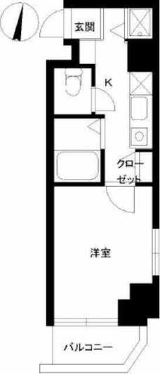 スカイコート神楽坂壱番館の間取り図
