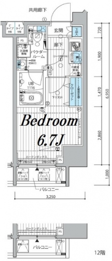 メインステージ三田アーバンスクエアの間取り図