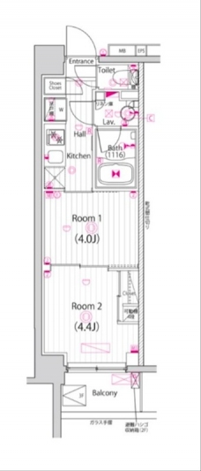 ガーラ・パークサイド亀戸の間取り図