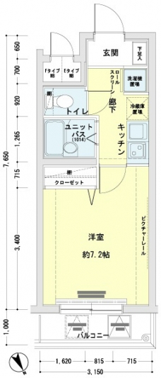 メインステージ大井町の間取り図
