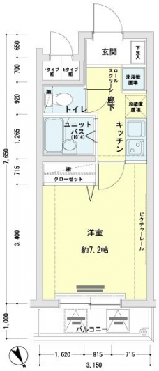 メインステージ大井町の間取り図