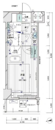メインステージ大山IIの間取り図