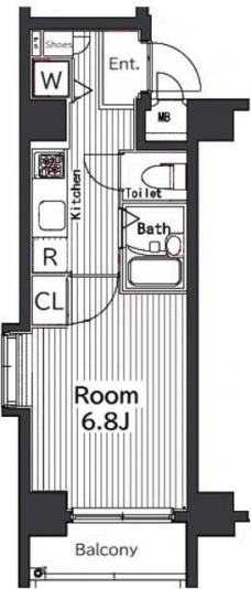 ガーラ市ヶ谷銀杏坂の間取り図