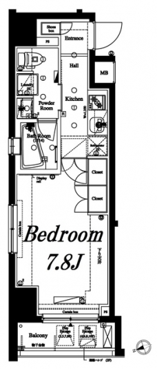 アクサス銀座アジールコートの間取り図