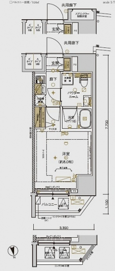 メインステージ上野松が谷の間取り図