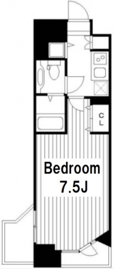 スカイコート新宿壱番館の間取り図