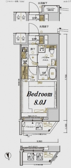 メインステージ上野松が谷の間取り図