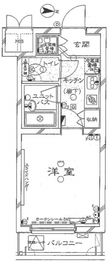ルーブル西荻窪の間取り図