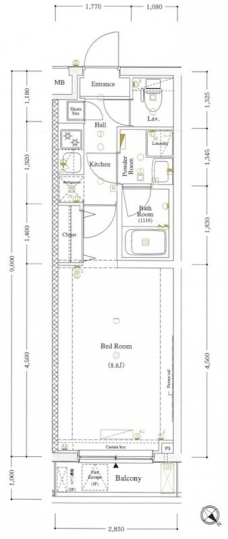 アクサス新江古田の間取り図