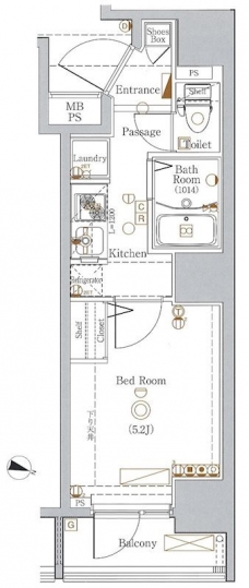 アクサス板橋本町Ｓｔａ．の間取り図
