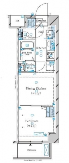 ガリシア品川南大井の間取り図