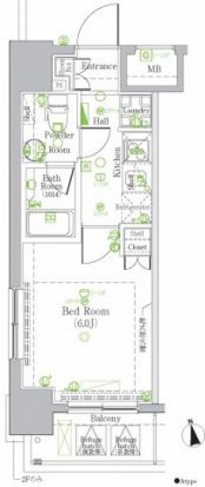 グラントゥルース門前仲町の間取り図
