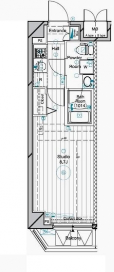 メインステージ二子多摩川の間取り図