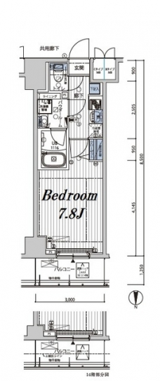 メインステージ錦糸町VIIラピスの間取り図
