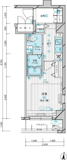 メインステージ多摩川IIの間取り図