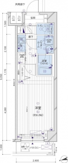 メインステージ府中中河原駅前の間取り図
