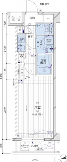 メインステージ府中中河原駅前の間取り図
