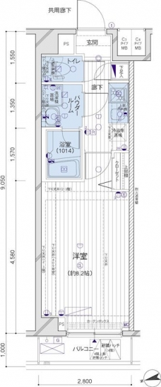 メインステージ府中中河原駅前の間取り図