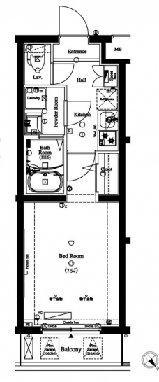 アクサス蒲田南の間取り図