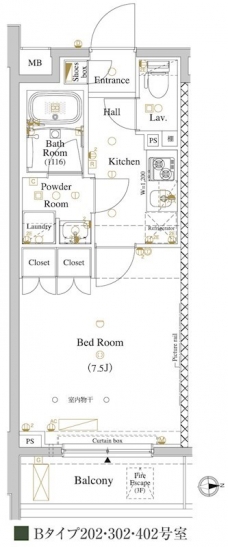 アクサス中野大和町の間取り図