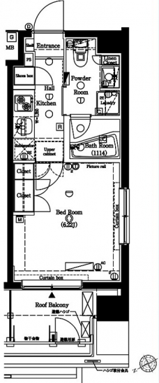 アクサス代々木八幡アジールコートの間取り図