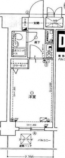 アーバンヒルズ早稲田の間取り図