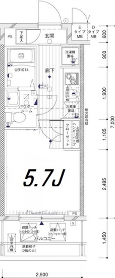 メインステージ両国の間取り図
