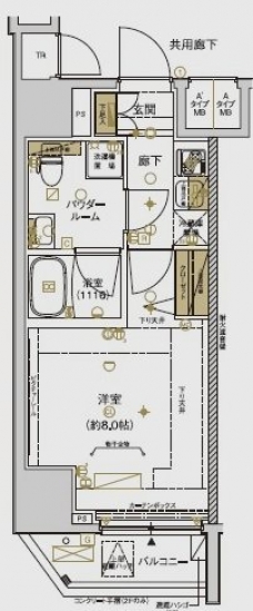 メインステージ上野松が谷の間取り図
