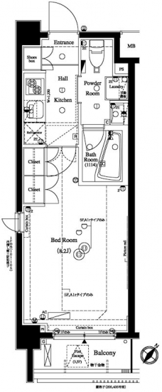 アクサス鵜の木アジールコートの間取り図