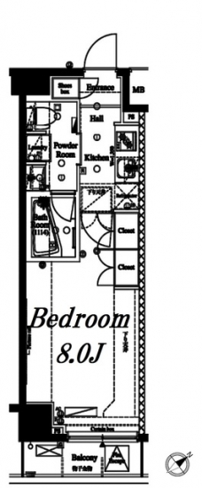アクサス武蔵小山アジールコートの間取り図