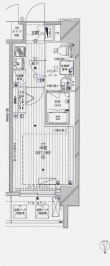 メインステージ大森北の間取り図
