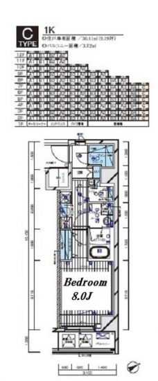 メインステージ水天宮前の間取り図