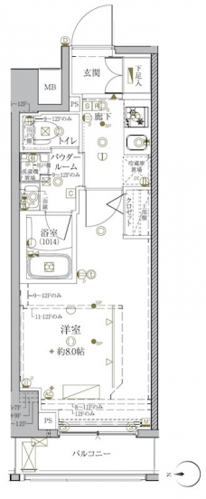 クレイシア秋葉原ラグゼスウィートの間取り図