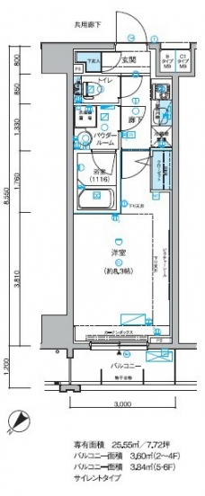 メインステージ小竹向原の間取り図