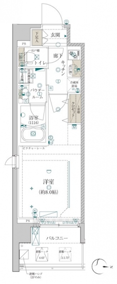 クレイシア両国カルミナの間取り図