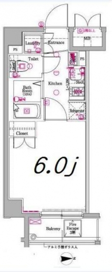 アクサス白山の間取り図