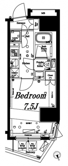 アクサス新宿戸山の間取り図