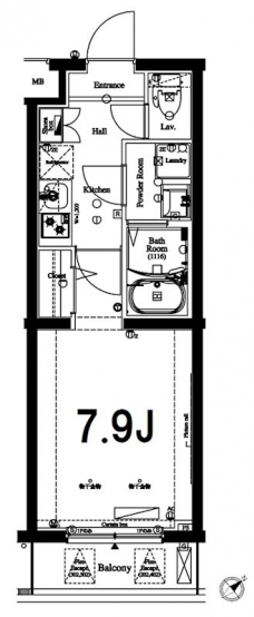 アクサス蒲田南の間取り図