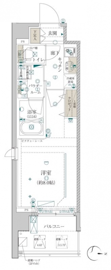 クレイシア両国カルミナの間取り図