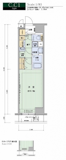 メインステージ浅草橋駅前の間取り図