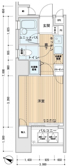 メインステージ東日本橋IIの間取り図