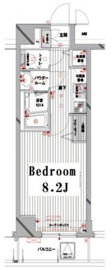 メインステージ蔵前の間取り図