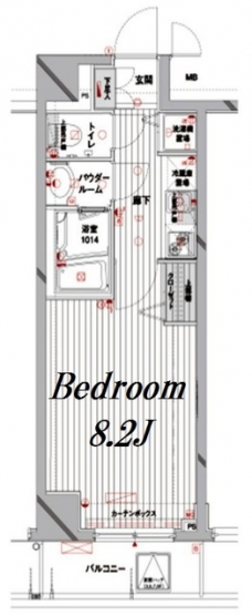 メインステージ蔵前の間取り図